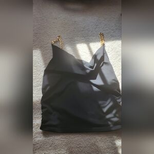 Black Top with Gold Chain Straps